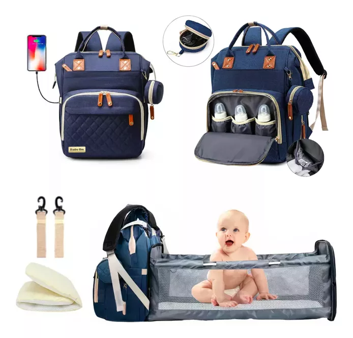 Pañalera Multifuncional Con Cambiador