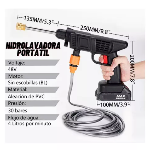 Hidrolavadora Portatil Recargable
