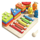 JUEGO DIDACTICO 3 EN 1: PESCA, CONSTRUCCIÓN Y MÚSICA MONTESORI